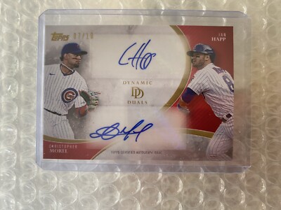 2023 Topps Dynamic Duels Dual Autograph Christopher Morel / Ian Happ 07/10