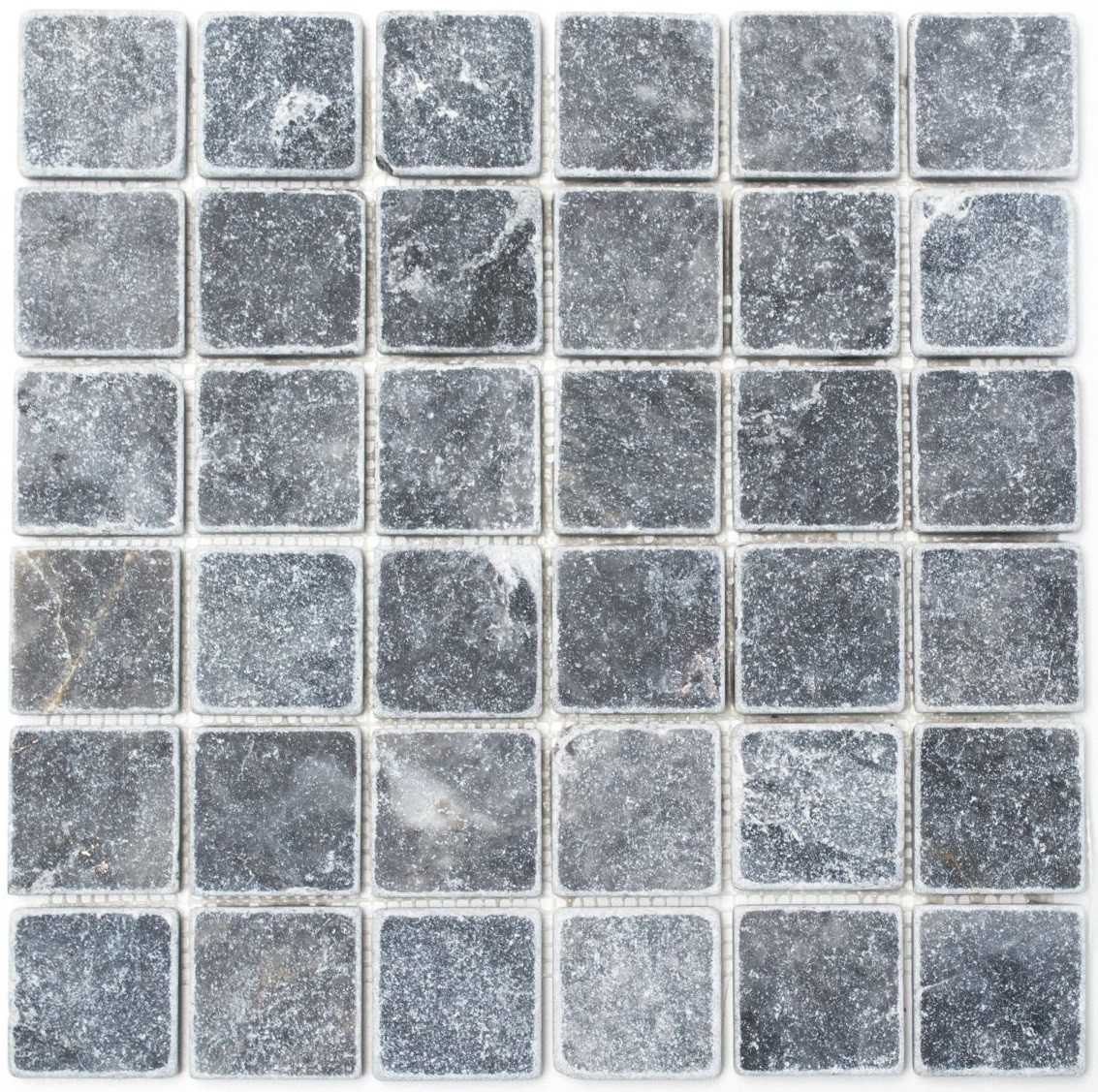 Mosaïque Marbre Naturel Nero Antique - 5 Pièces, Pierre Noire Cuisine