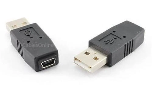 10-PACK USB 2.0 Mini-B 5 Pin Female to USB A-Type Male Converter Adapter, AD-U12 - Image 2 of 2