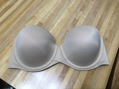 Maidenform 38C Beige Ultimate Stay Put Strapless Bra Power Band SN6990