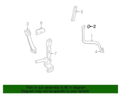 Botón de montaje de cinturón de seguridad original Ford YR3Z-6365070-AA Foto 2 de 2
