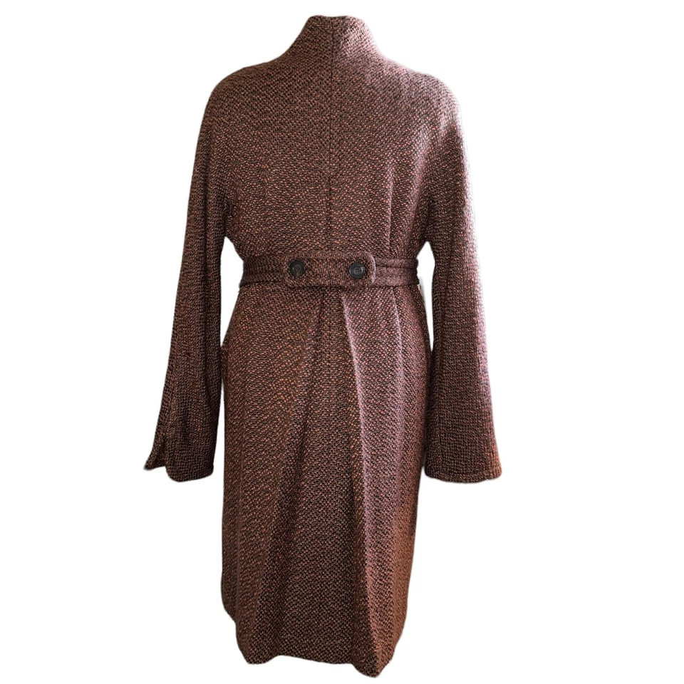 Abrigo Badgley Mishka Tweed Lana Marrón Completamente Forrado Talla L Foto 2 de 4