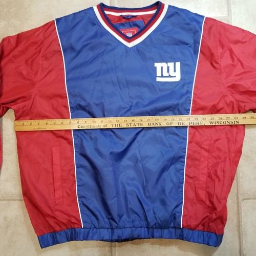✅NY GIANTS Pullover Windbreaker Nylon Jacket W/ Pockets Men's XXL Authentic NFL - Picture 5 of 10