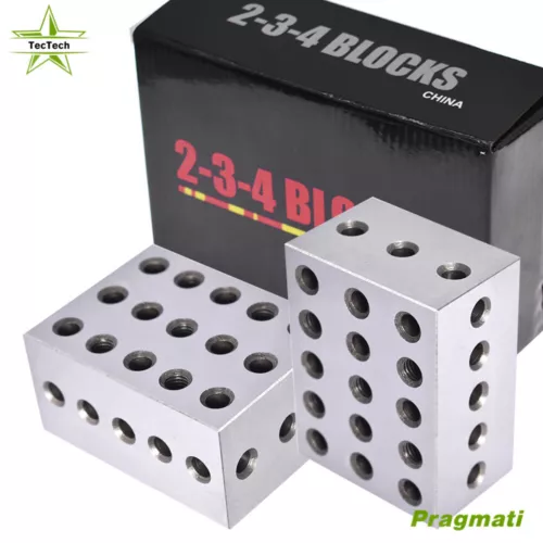 1 Matched Pair Ultra Precision  2-3-4 234 Blocks 23 Holes .0002" Machinist New