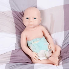 18.5'' Handmade Reborn Baby Girl Silicone Reborn Doll Unpainted New Year Gifts