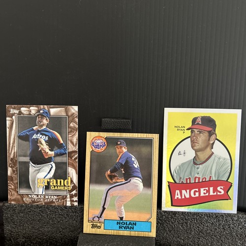 3 Card Lot NOLAN RYAN 1987 Topps 2023 Topps Archives 1969 Foil Grand Gamers - Picture 5 of 13
