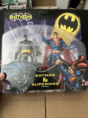 Batman Superman DC Comics Action Figure Set by Mattel Brand New