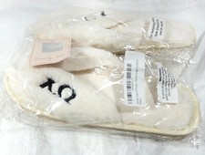 Sorority Shop Chi Omega Women's Fuzzy Slippers - White - Large 9