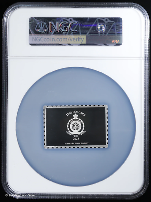 2023 Niue Disney 100th Ann. Steamboat Willie 1 oz Silver Stamp NGC