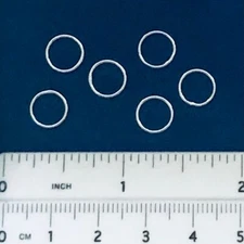 8mm SOLDERED-CLOSED JUMP RINGS for 1:9 or 1:6 Model Horse Tack (Set-of-6) SILVER