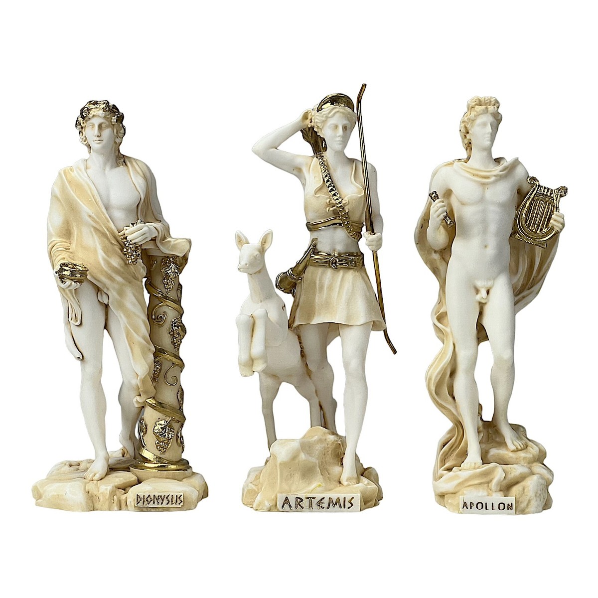 古典レリーフ【Apoteosi di Romolo】 Set 3 Greek Roman Gods Dionysus Artemis Apollo Cast