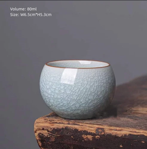 Tazza da tè porcellana smaltata crepitante tazza kungfu cinese celadon tazze ceramica - Foto 38 di 40