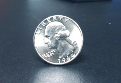 1964-P Washington Quarter Uncirculated BU 90% Silver