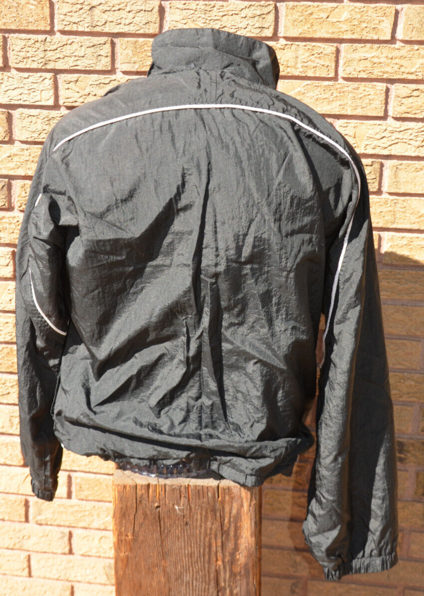 Vtg 90s Umbro Windbreaker Track Jacket Large Black White Vtg 90s Umbro Windbreaker Track Jacket Large Black White