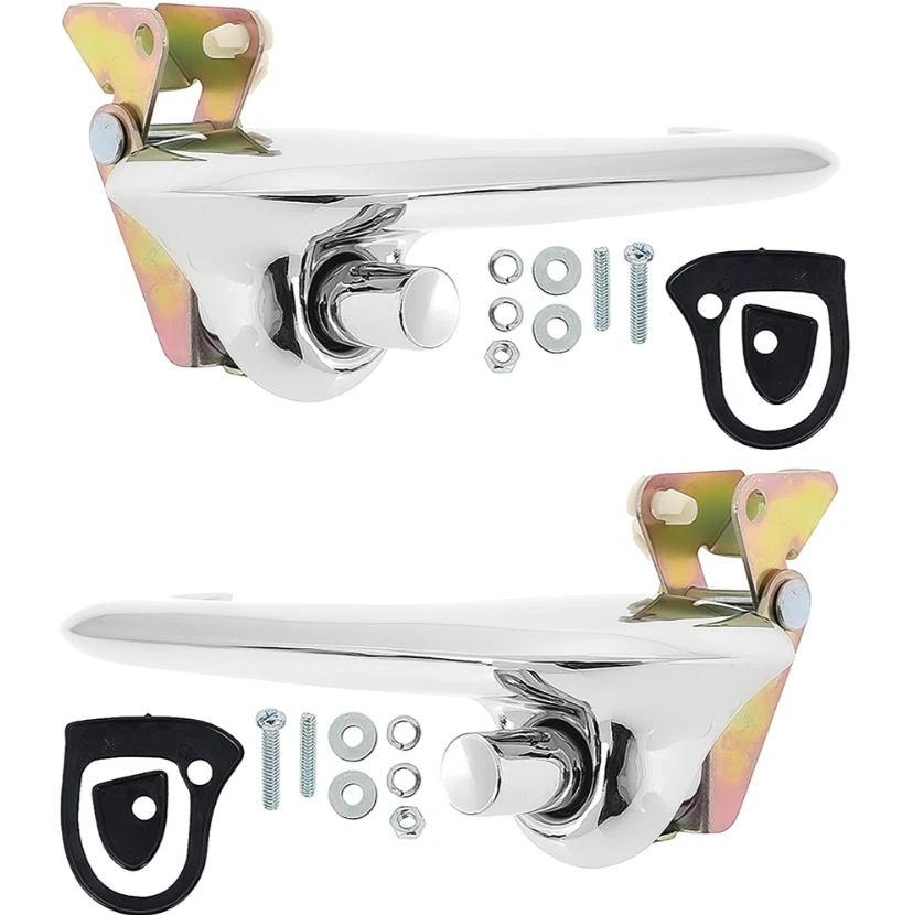 1970-77 FORD MAVERICK MERCURY COMET KIT DE MAÇANETAS EXTERNAS CROMADAS LH e RH - Imagem 2 de 4