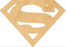 Superman Laser Cut Out Wood Shape Craft Supply - Woodcraft Cutout
