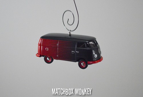 Custom Volkswagen T1 Panel Van Christmas Ornament VW Samba Bus 1/64 Camper Kombi - Picture 5 of 9