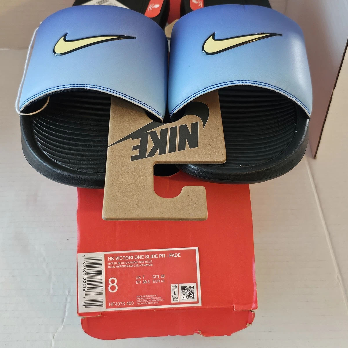 Nike Victori One Slides Sandals Slipper Hyper Blue Chamois  display picture 1