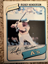 Topps 1980 Rickey Henderson Rookie #482 Oakland Athletics MLB Baseball Card