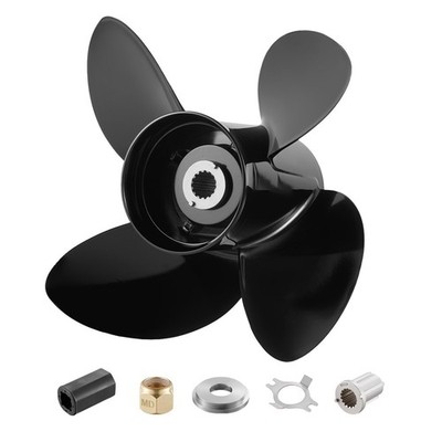 Outboard Propeller, Upgrade OEM 15 Spline Tooth Aluminum Outboard Boat Propeller