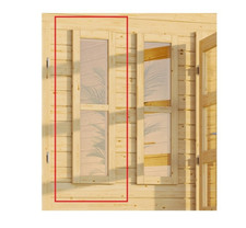 Gartenhausfenster Holzfenster natur feststehend für 28 mm Wände +LAGERABVERKAUF+
