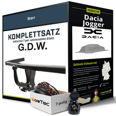 Anhängerkupplung starr für DACIA Jogger +E-Satz AHK