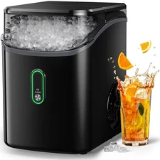 Silonn Nugget Ice Maker Countertop, Pebble Ice Maker with Soft Chewable Ice