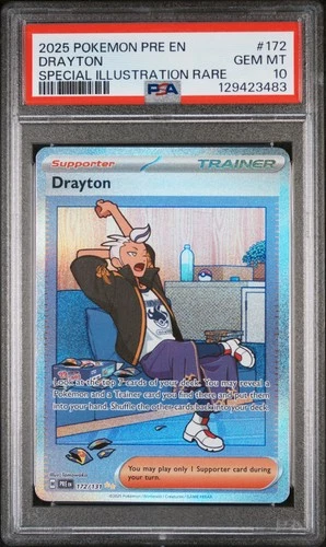 Pokemon Drayton Prismatic Evolutions 172/108 Special Illustration Rare PSA 10