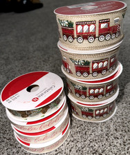 LOT de TRAIN DE NOEL asstd ruban filaire paillettes 1 1/2” X 30’ par Celebrate It