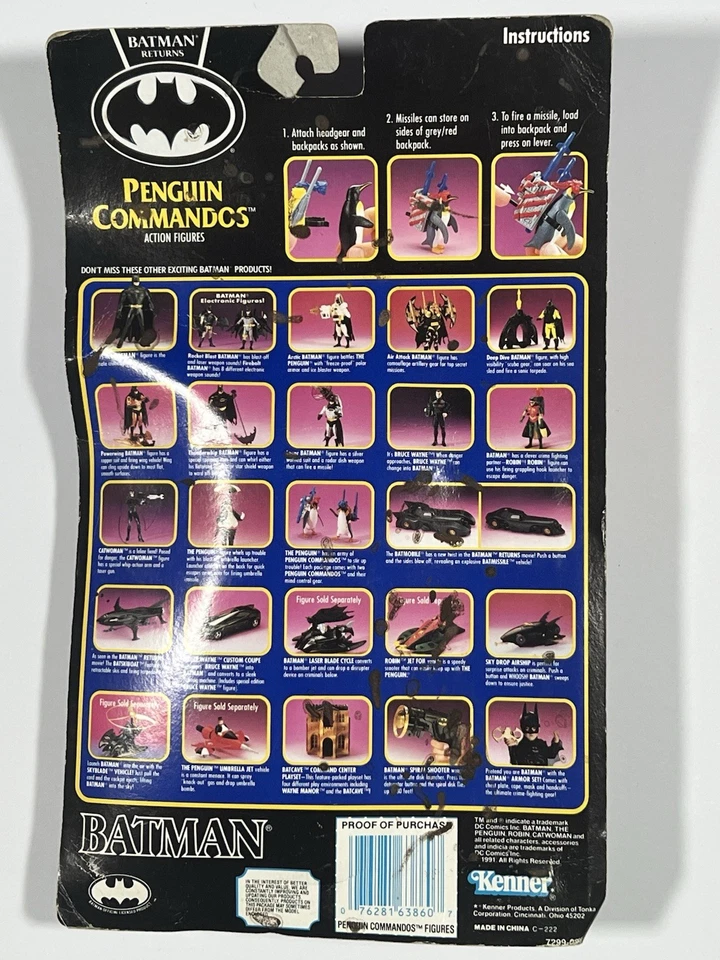 Figuras Kenner 1991 DC Batman Returns Penguin Commandos Foto 2 de 4