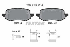 TEXTAR Bremsbelagsatz Scheibenbremse 2627301 für FORD PUMA J2K CF7 EcoBoost mHEV