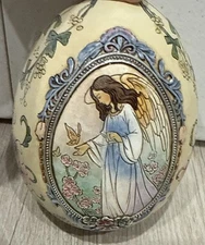 ROMAN INC. SPRING ANGEL EGG FIGURINE JOSEPH STUDIO- 5” TALL