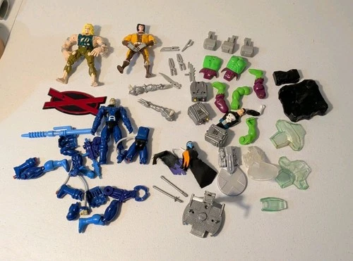 90s Lot of  Vintage ToyBiz Marvel X-Men Action Figure Parts Accessories