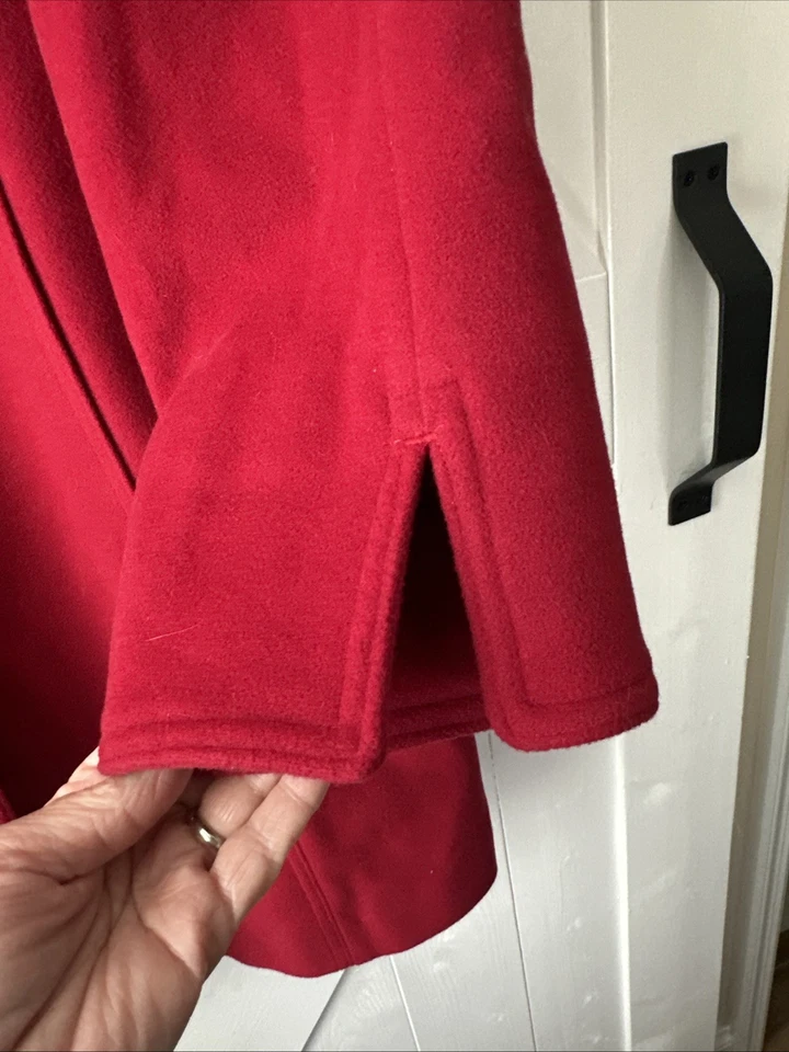 Abrigo Pendleton Rojo Mezcla Lana Cachemira Largo Completo Botón Abrigo Mujer Talla 8 Foto 4 de 4