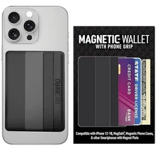 Aquavault Magnetic Wallet with Phone Grip New