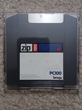 Iomega Zip 100 MB Storage Disk with Clear Cases for Iomega Zip Drives
