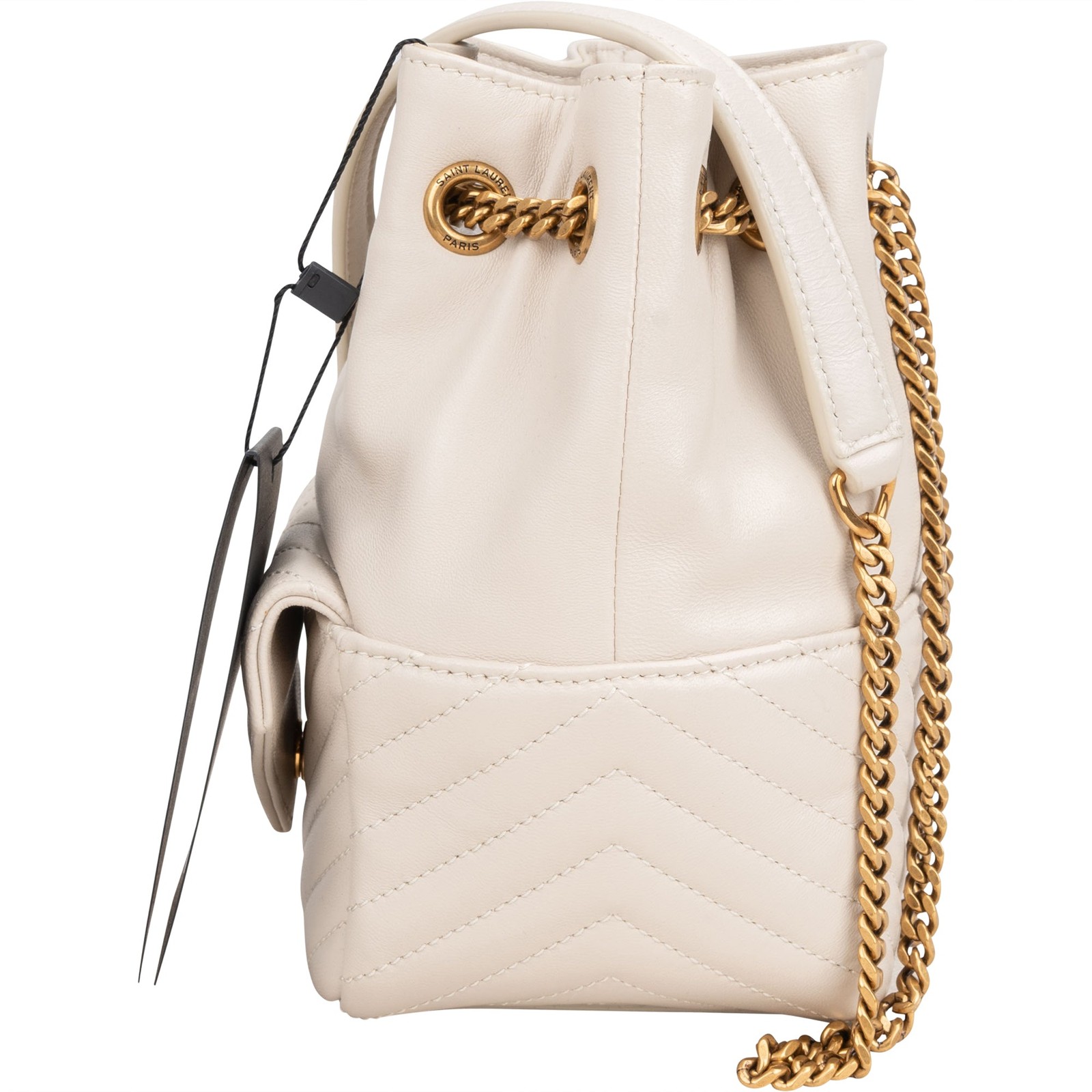 Borsa Saint Laurent Chevron Leather Joe Crossbody Bucket Bag