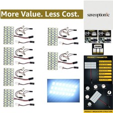 6-Pack Cool White 5730 24SMD Led Panel Dome Light Auto Car Reading Map Light ...