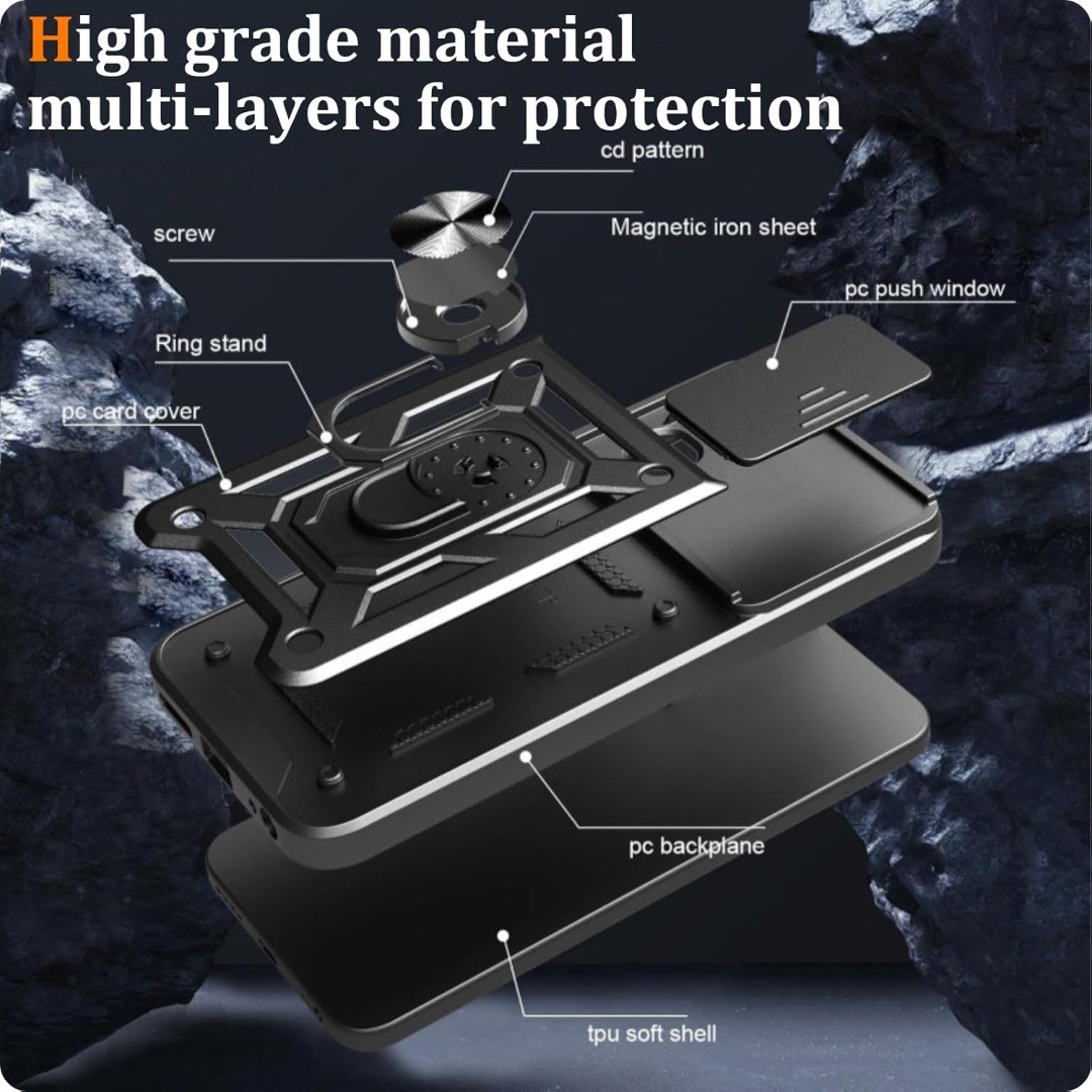 GOKEN Cover Honor X8 In Pelle Con Portafoglio – Custodia Flip A Libro Con Slot Carte E Supporto, Magneti, Nero - copertina