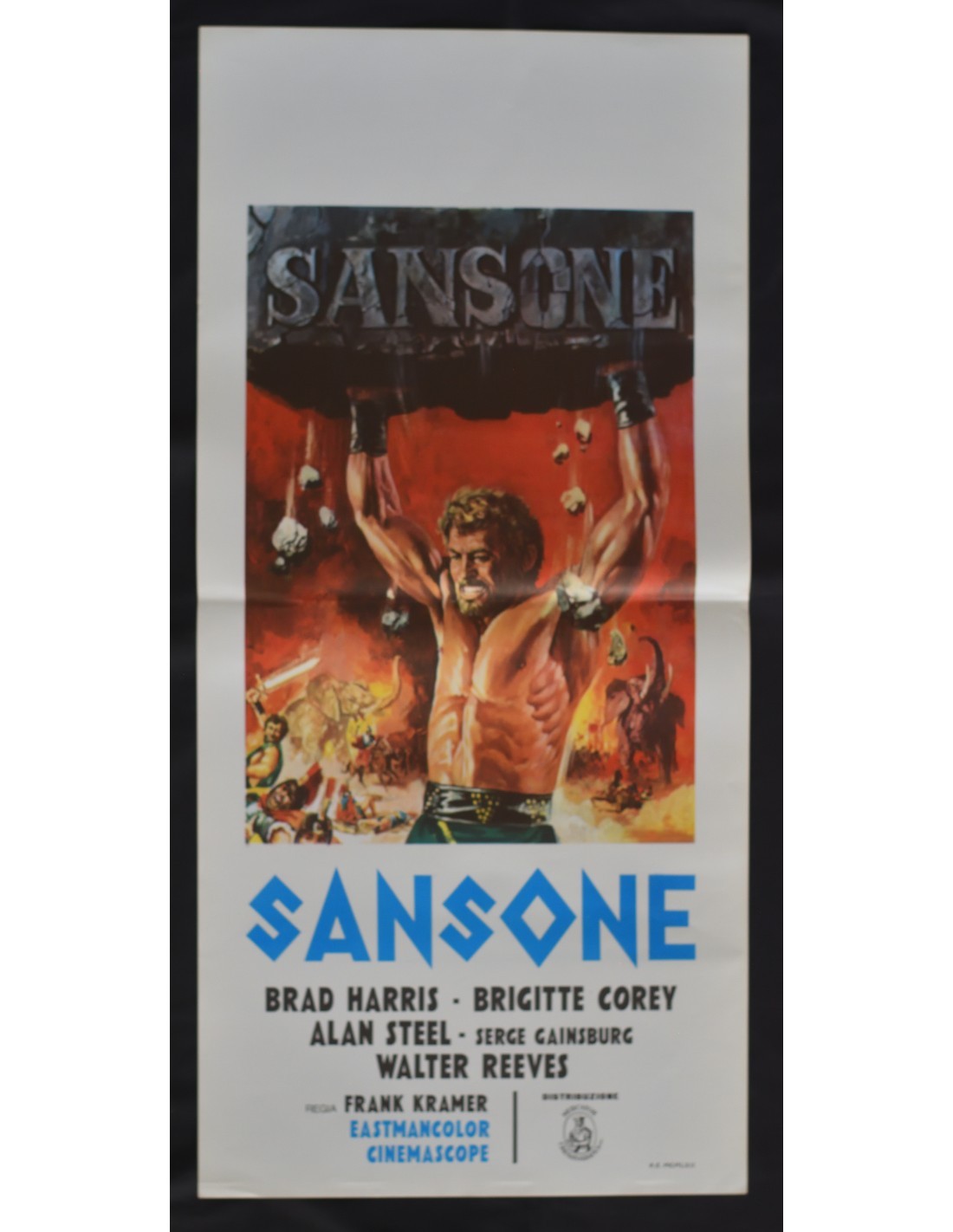 Locandina originale film Sansone (1961) - Regia di Gianfranco Parolini