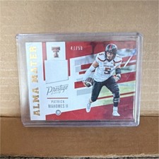Panini 2019 Prestige Alma Mater Patrick Mahomes II AM-PM Prime /50 MEM Football