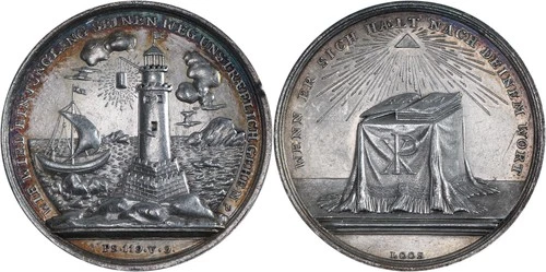 Germany: Vice Medal Silver N.D. (circa 1780-1810) (D.F.Loos, 30mm) - aUNC