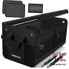 Trunk Organizer - Collapsible Car Organizer  Storage Bag Standard 50L Black