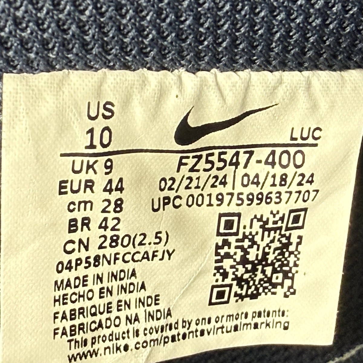 Nike Court Vision Low Sneakers Men's FZ5547-400 Obsidian Summit