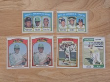 Vida Blue Oakland A's  1972, 1974 Topps 6-baseball card lot  (see pics)