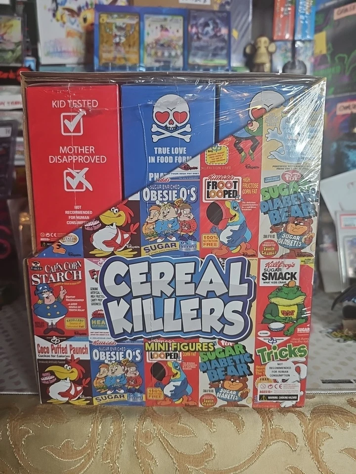 Estojo selado de assassinos de cereais Ron English Popaganda 12 3" bonecos de vinil PopLife - Imagem 2 de 4