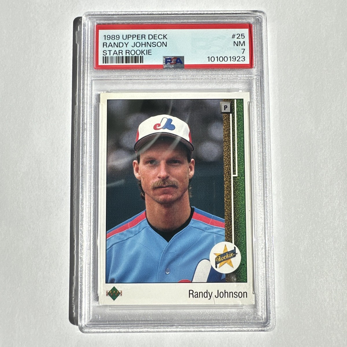 1989 Upper Deck Randy Johnson PSA 7 NM Star Rookie RC #25