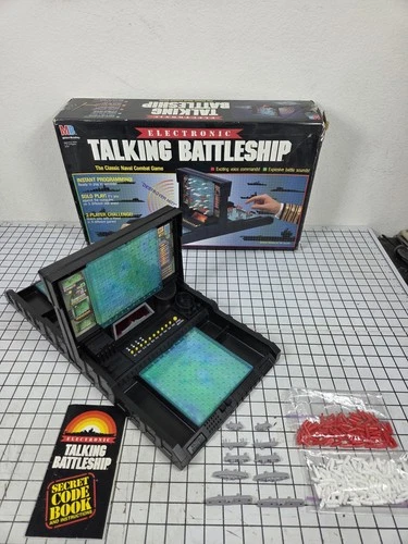 Electronic Talking Battleship #4750- WORKS- Milton Bradley Vintage 1989 MB Game