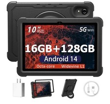 Tablet 10 Inch Android 14 Tablet, 16GB RAM 128GB ROM, 1TB Expansion, Octa-core,