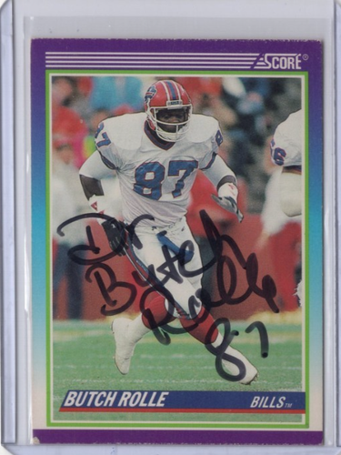 Butch Rolle Nfl BUTCH ROLLE NFL Bills 1990 Score Auto Autographed Signed #456 Card | eBay